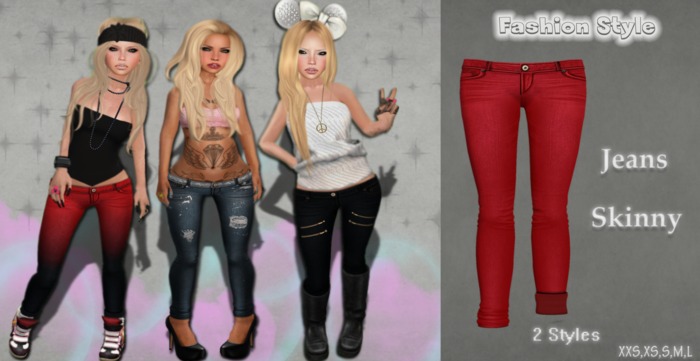 *Fashion Style* Jeans Skinny Red
