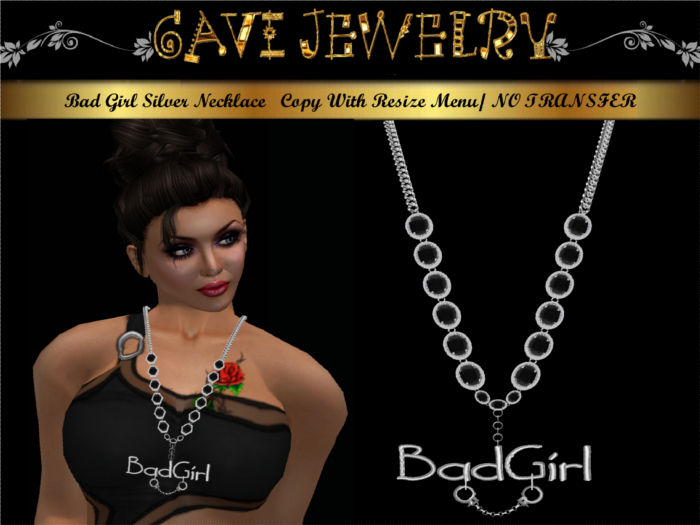 Bad Girl Silver Necklace