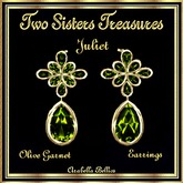 TST - JULIET OLIVE GARNET EARRINGS YG