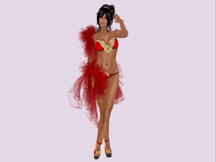 Zennya's Closet Red Starshine Lingerie
