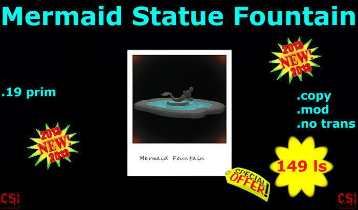 Mermaid Statue Fountain (box)