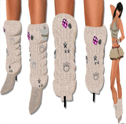light grey neko boots