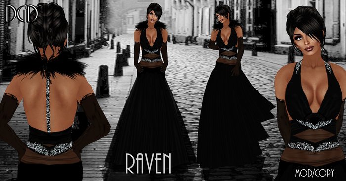 "Raven" Halter Dress