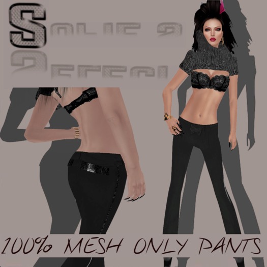 <S> Mesh Dark Pants