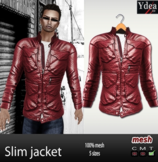 *Ydea* Mens Slim jacket Red