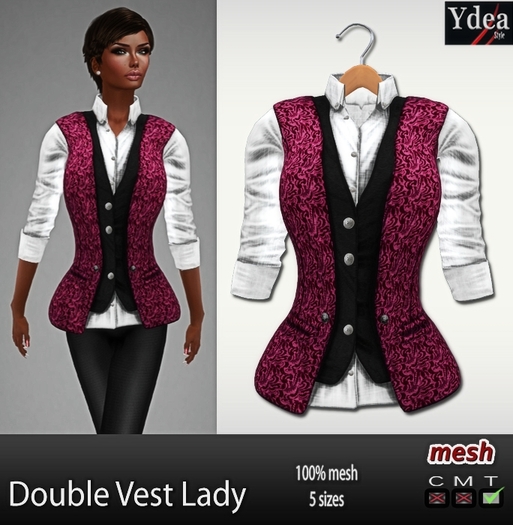 *Ydea* Double Vest Lady Pink