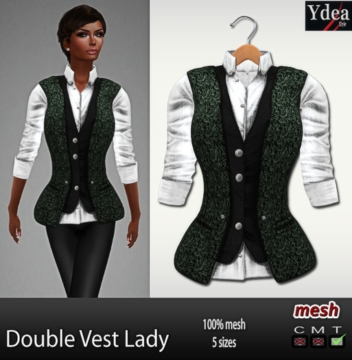 *Ydea* Double Vest Lady Green