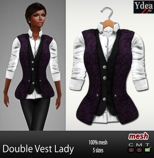 *Ydea* Double Vest Lady Violet