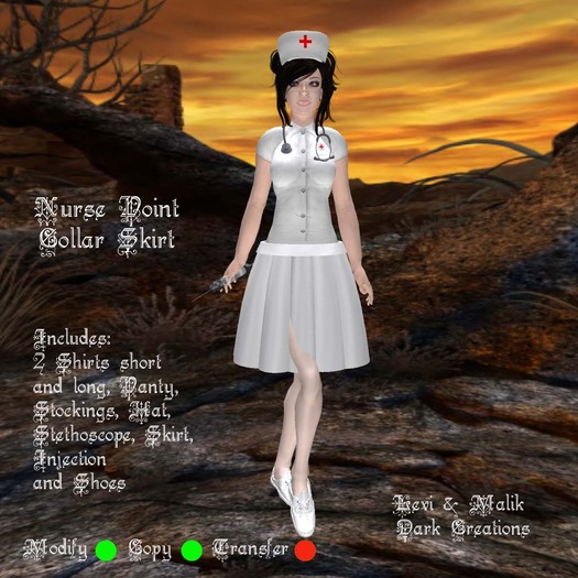 Nurse Point Collar Skirt