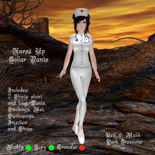 Nurse Up Collar Pants