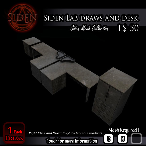 Siden Lab draws and desk