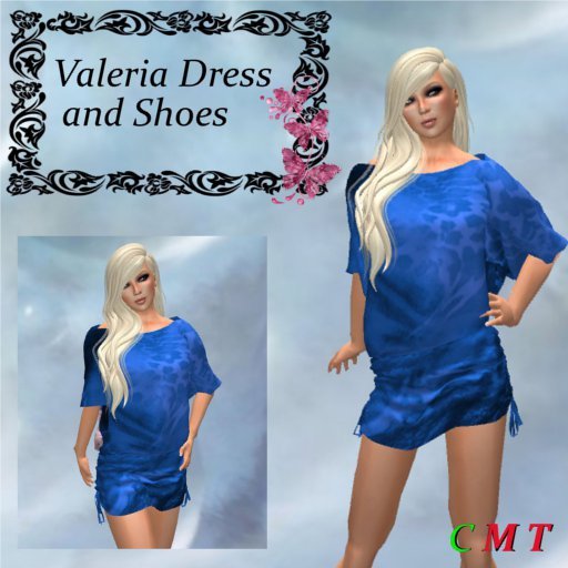 Valeria Mesh_Beach Kaftan bleu