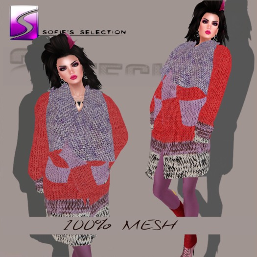 <S> Mesh - Cardigan Red
