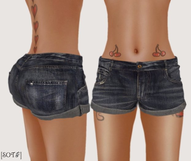 [Sotf] Mesh Indigo Denim Shorts.