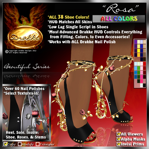 Drakke! "Rosa" Stilettos (All Colors)