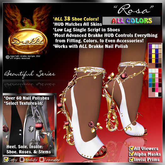 Drakke! "Rosa" Stilettos (All Colors)w