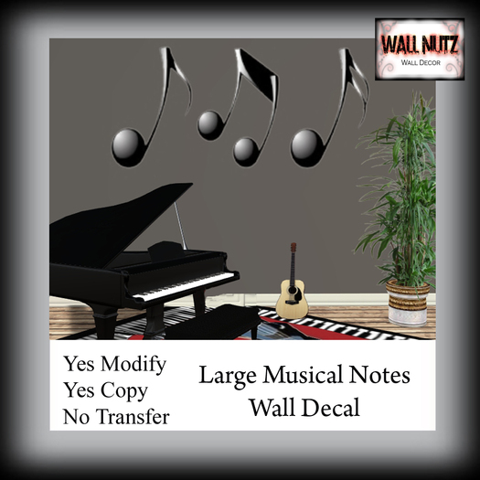 WallNutz Red Guitar Wall Decal (Boxed)