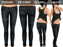 DEMO Skinny Jeans Dark Blue - Mesh
