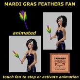 Mardi Gras fan feathers