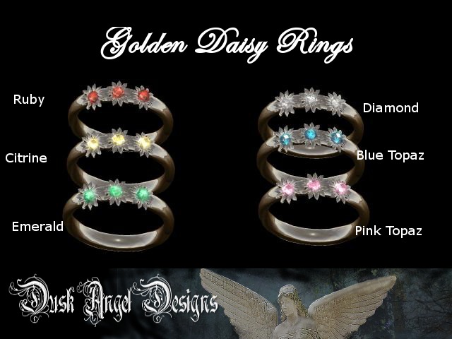 Golden Daisy Ring ALL 6 GEMSTONES - Boxed