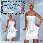 Katie white a pois Mesh_Strapless Peplum Dress