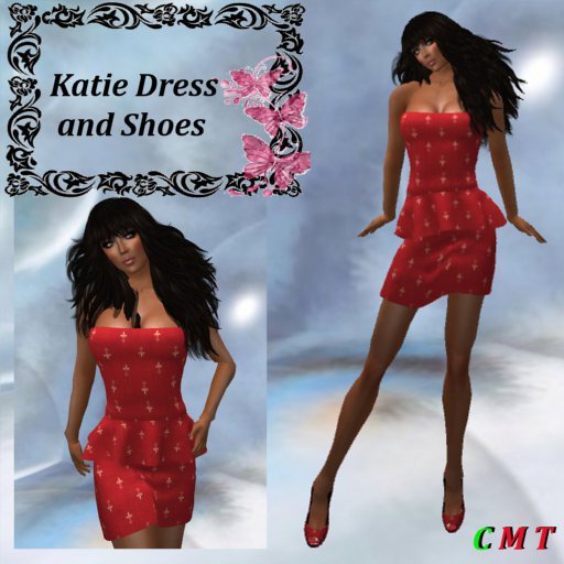 Katie Rouge Fl lys Mesh_Strapless Peplum Dress