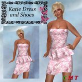 Katie Pink Floral  Mesh_Strapless Peplum Dress