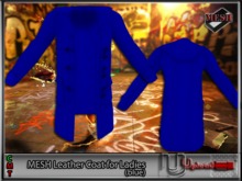Upload[_]:: - MESH Leather Coat for Ladies (blue) 10 L$ Only!