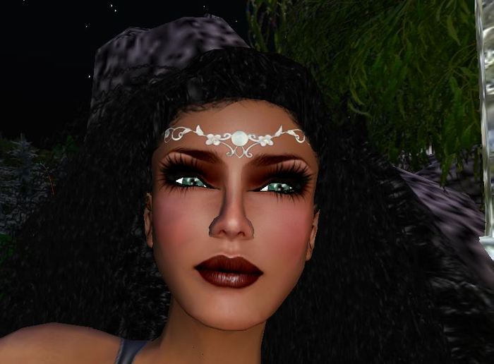 ~SE~Circlet-Pearl with White Flowers (just wear)