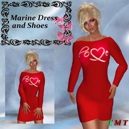Marine Rouge love Mesh_Off Shoulder Mini Slim