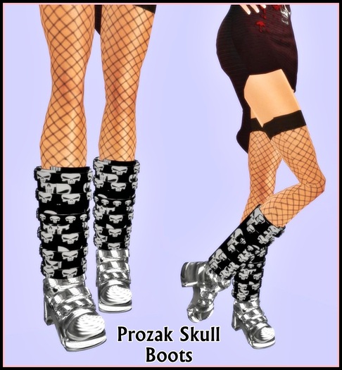 Prozak Skull Boots