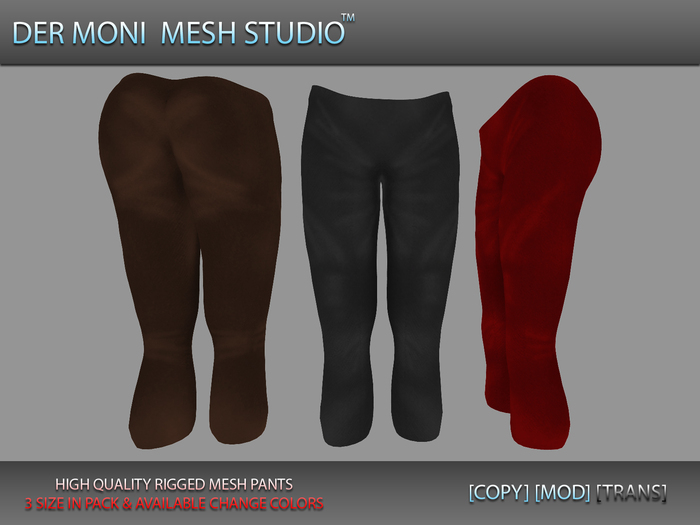 DER MONI RIGGED MESH PANTS 1