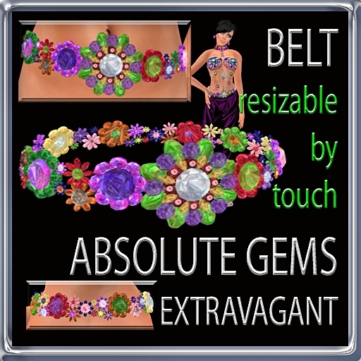 EXTRAVAGANT DIAMOND ABSOLUTE GEMS FLOWER BELT