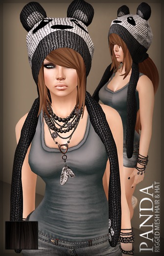 SimpleCandy - Panda Hat & Hair [Black]