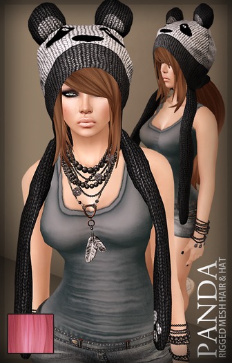 SimpleCandy - Panda Hat & Hair [Pinkberry]