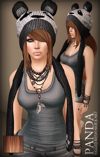 SimpleCandy - Panda Hat & Hair [Ginger Brown]