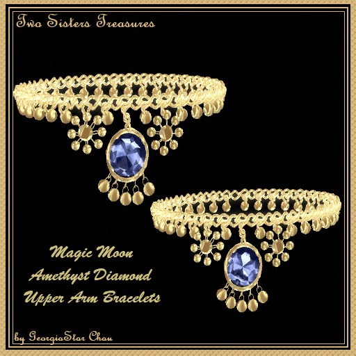 TST Magic Moon Amethyst Upper Arm Bracelets