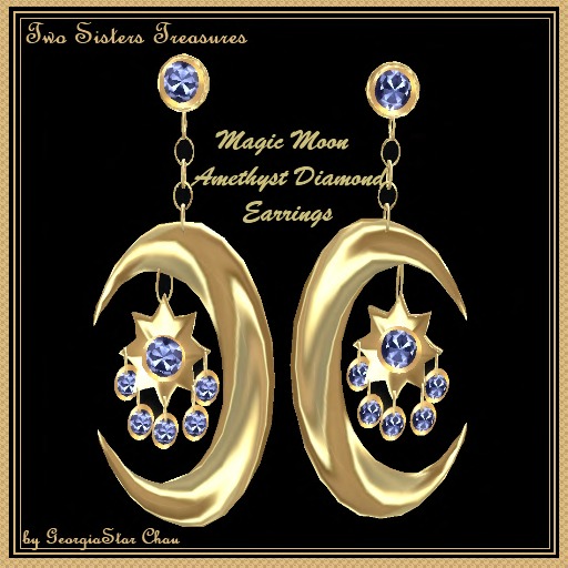TST Magic Moon Amethyst Earrings