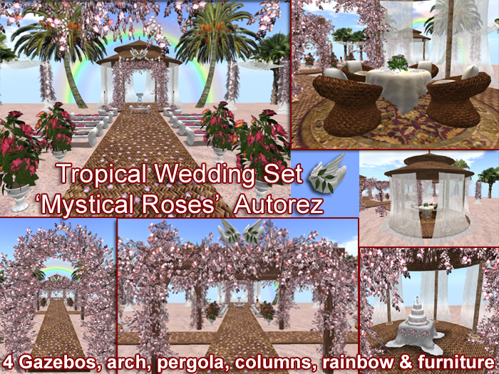 Tropical Wedding Set 'Mystical Roses' rez box