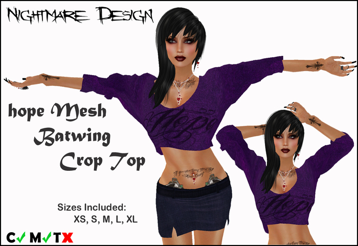 Batwing Crop Top Hope