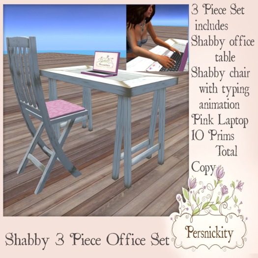 Shabby 3 Piece Office Set Boxed