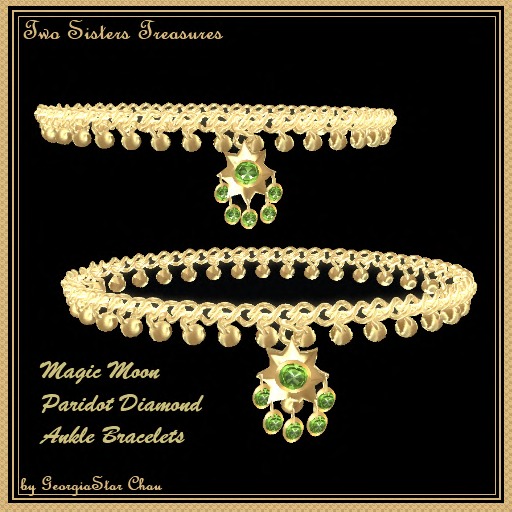 TST Magic Moon Peridot Ankle Bracelets