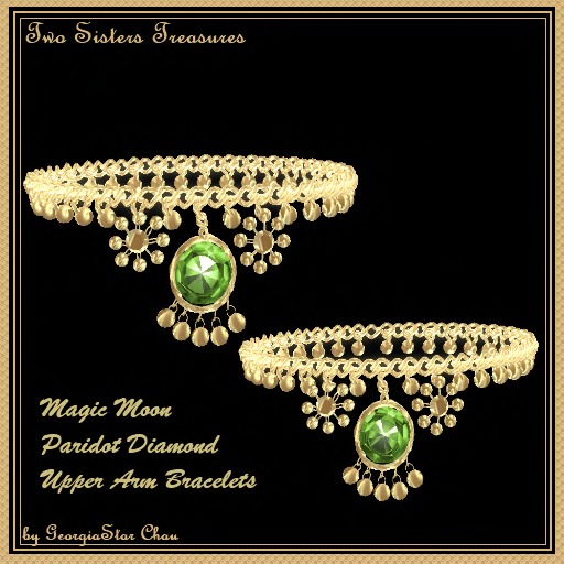 TST Magic Moon Peridot Upper Arm Bracelets