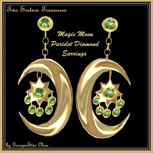 TST Magic Moon Peridot Earrings