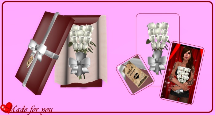 12 White Roses With Love