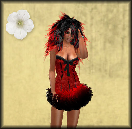 Minidress Feathers red