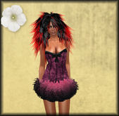 Minidress Feathers purple
