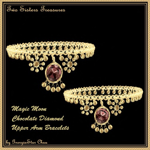 TST Magic Moon Chocolate Upper Arm Bracelets