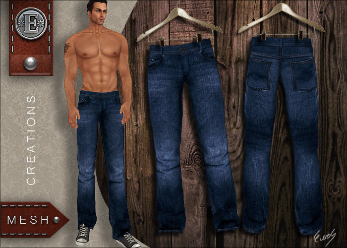 E-Jeans-MESH - Blue