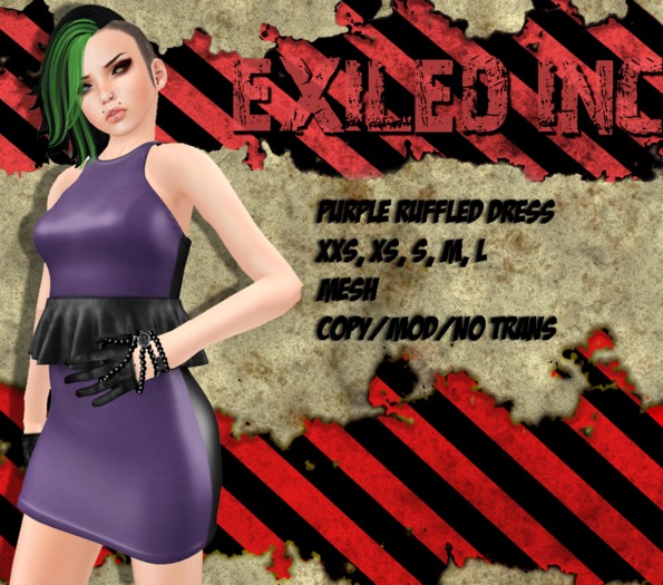 [Exiled Inc.] Ruffled dress purple